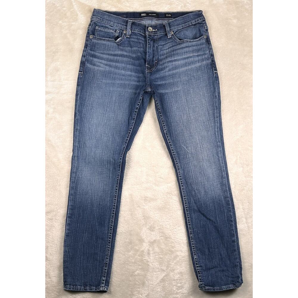 BKE Alec Skinny Leg Jeans Mens 33x30 Medium Wash Blue Stretch Coolmax Western